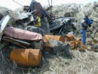 Thumbnail photo of drums and metal debris in St. Paul Landfill Cell A.
