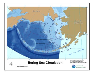 Map of Bering Sea.